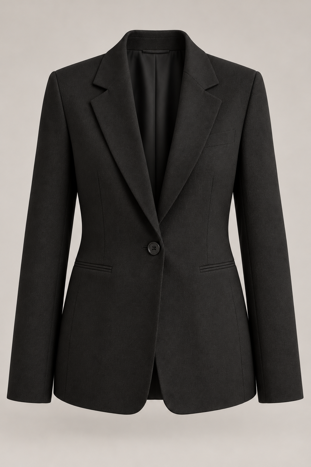 Single-Breasted Blazer in Ink black — Front