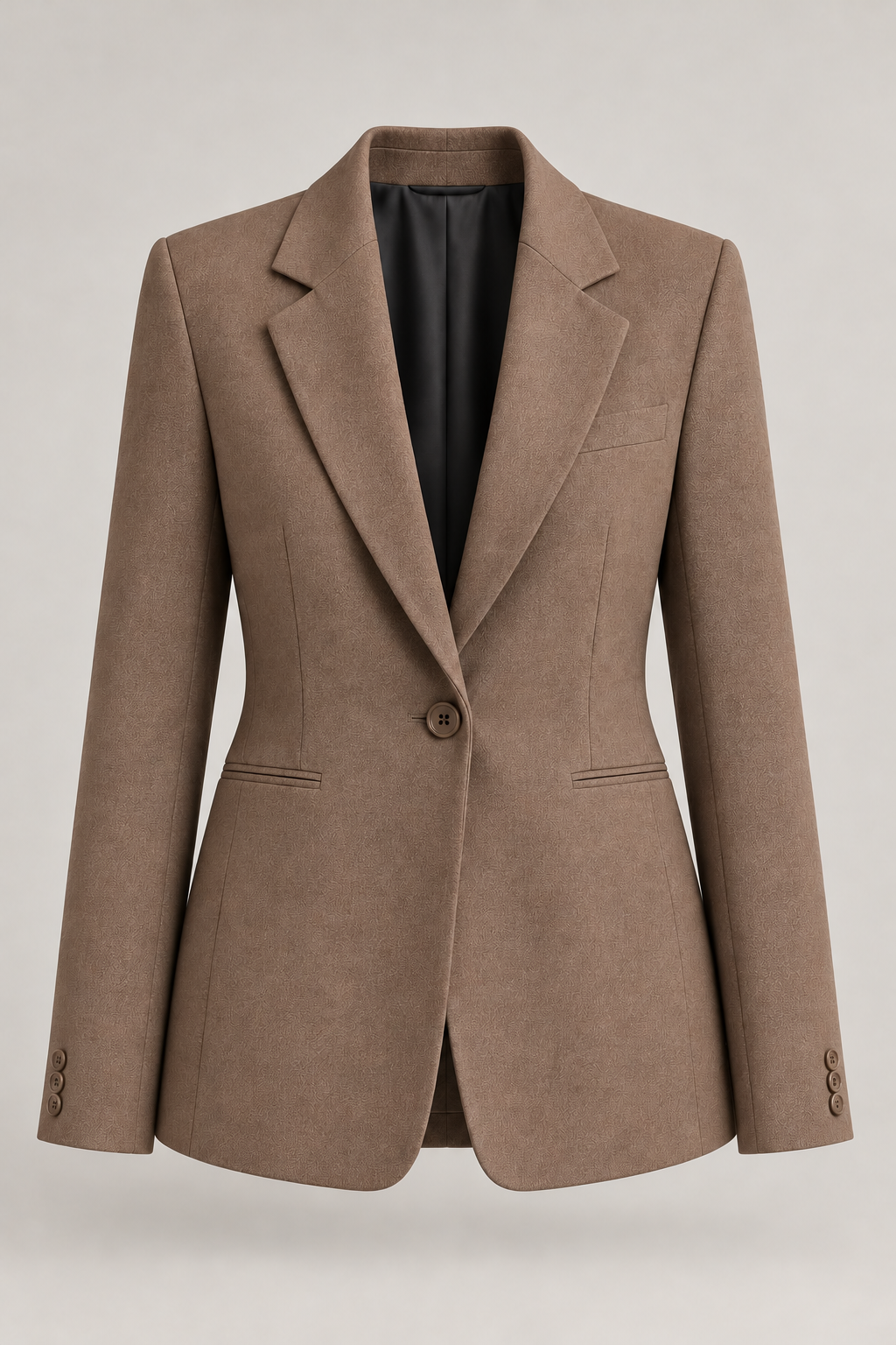 Single-Breasted Blazer in Warm taupe — Front