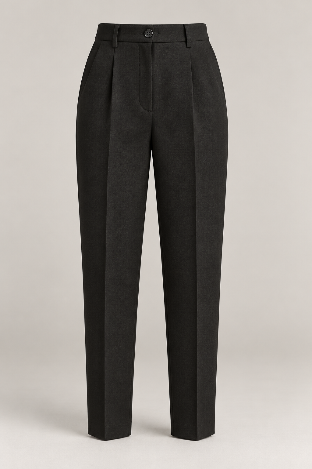 Tapered City Trouser in Ink black — Front