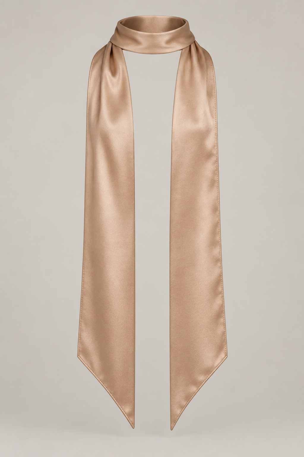 Narrow Evening Scarf in Champagne — Front