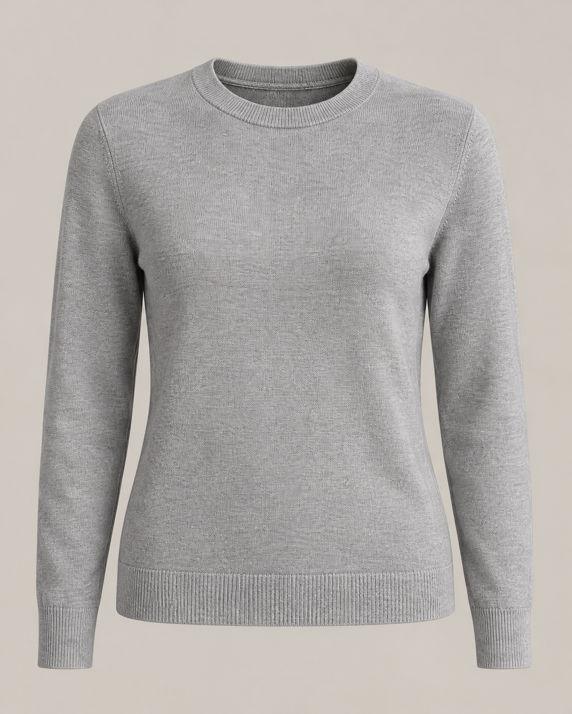 Fine-Handle Crew in Dove grey — Front