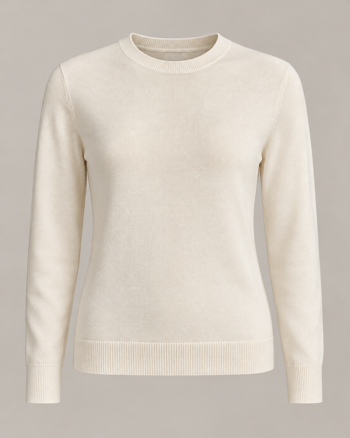 Fine-Handle Crew in Ivory — Front