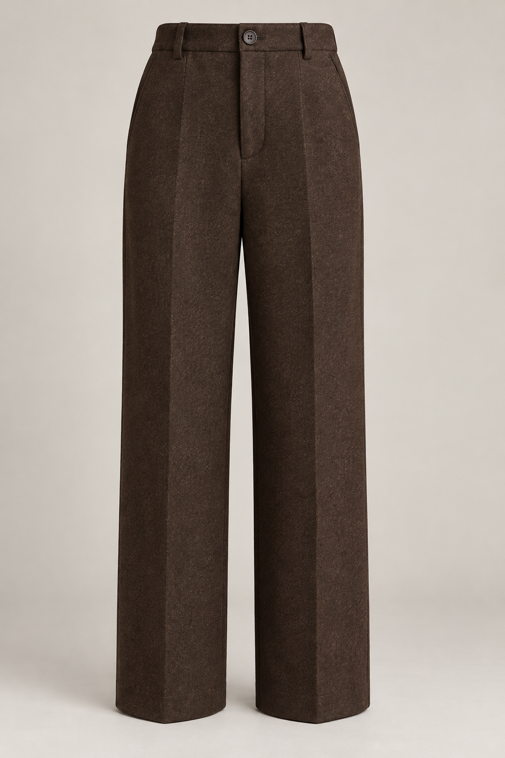 Winter Straight Trouser in Dark chocolate — Front