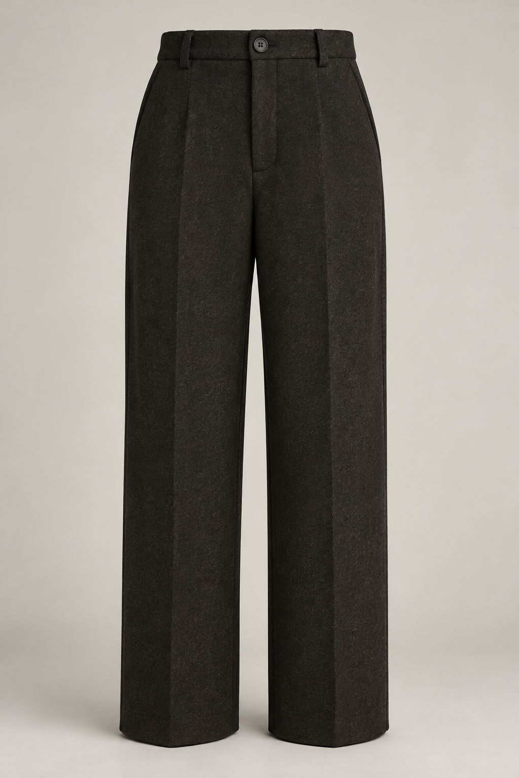 Winter Straight Trouser in Ink black — Front