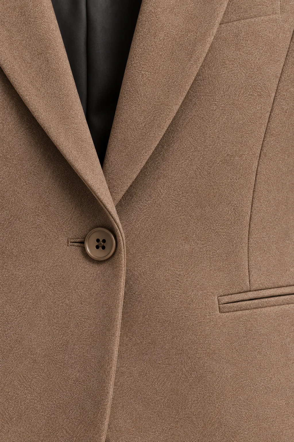 Single-Breasted Blazer in Warm taupe — Material detail