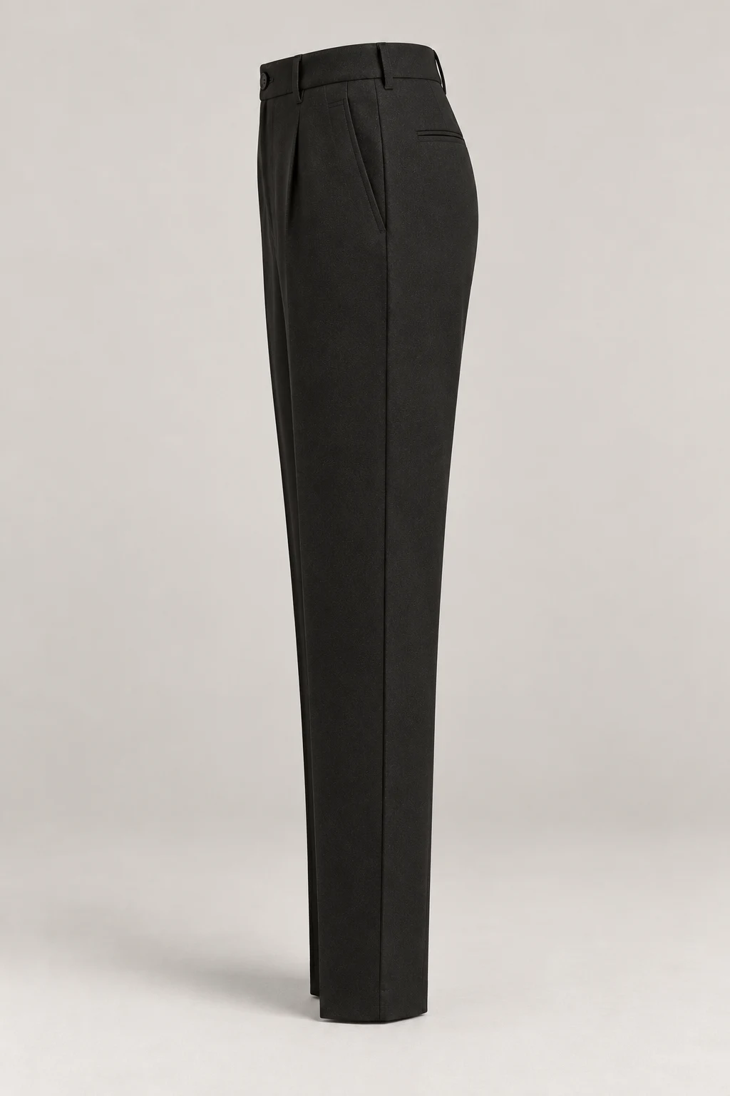 Tapered City Trouser in Ink black — Left side