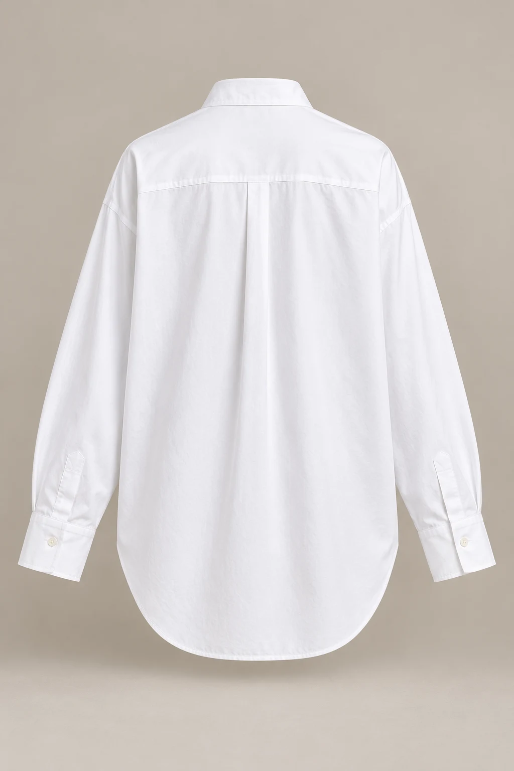 Oversized City Shirt in White — Back