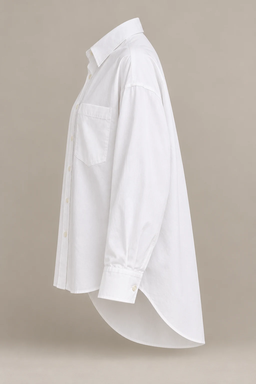 Oversized City Shirt in White — Left side