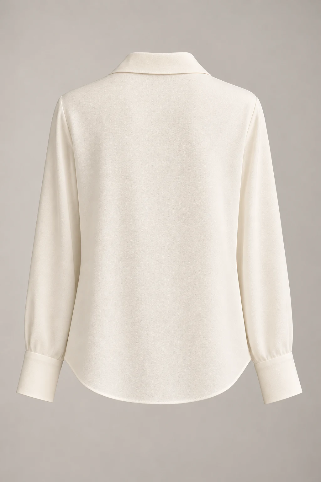 Fluid Collar Blouse in Ivory — Back