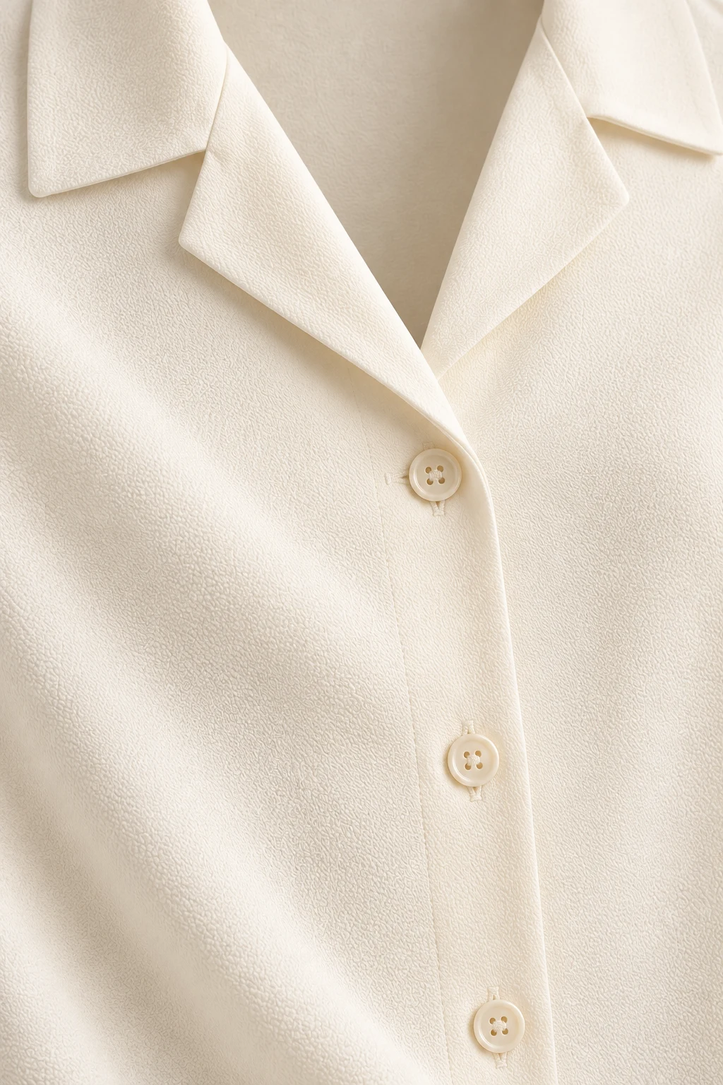 Fluid Collar Blouse in Ivory — Material detail