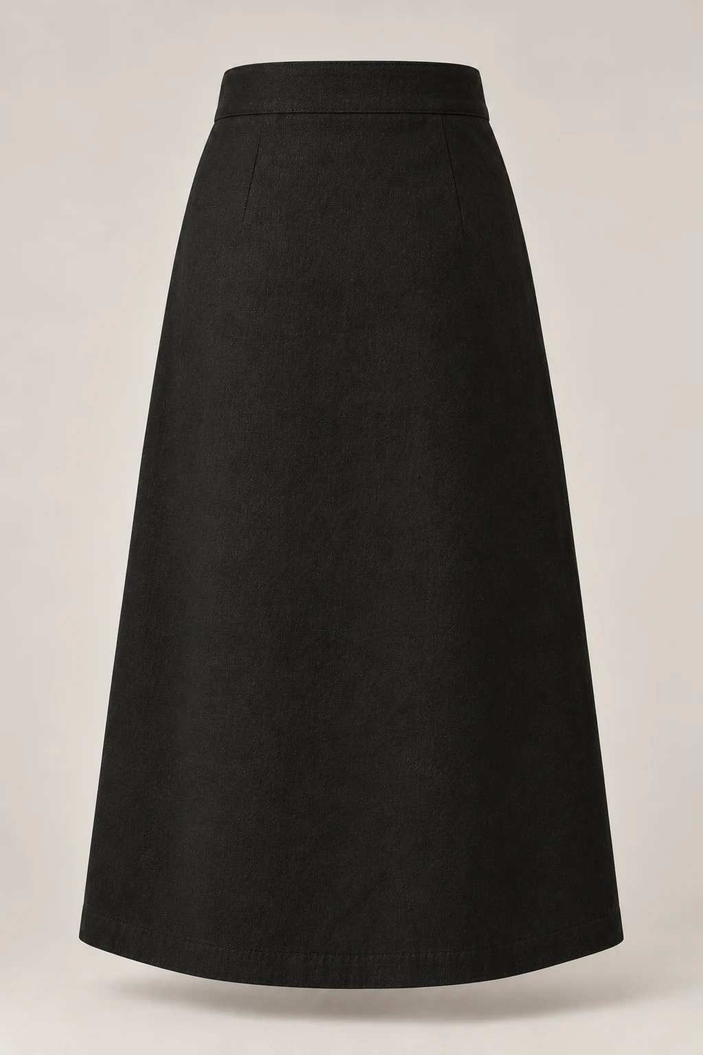 Wrap Midi Skirt in Ink black — Back