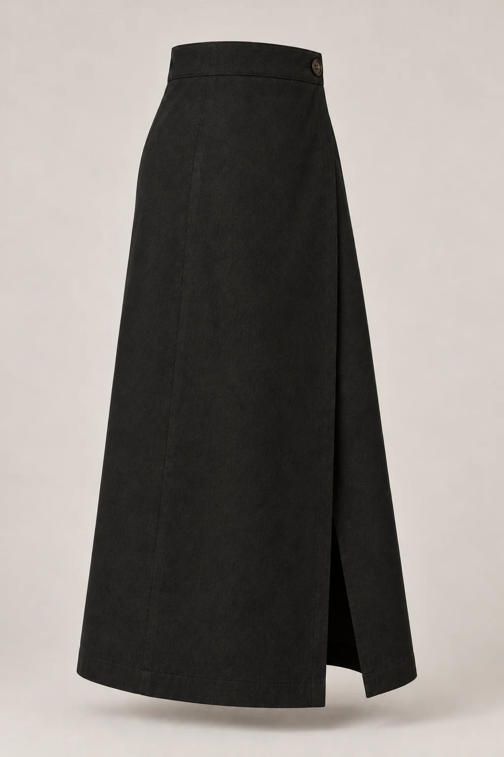 Wrap Midi Skirt in Ink black — Right side