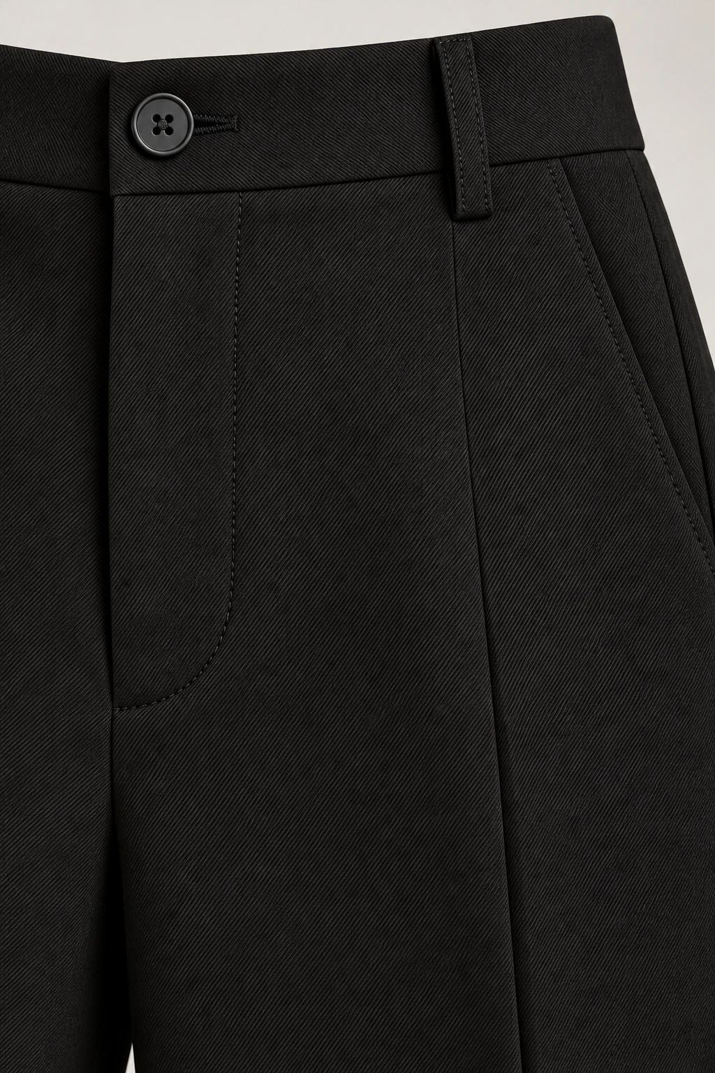 Tailored Bermuda Short in Ink black — Material detail