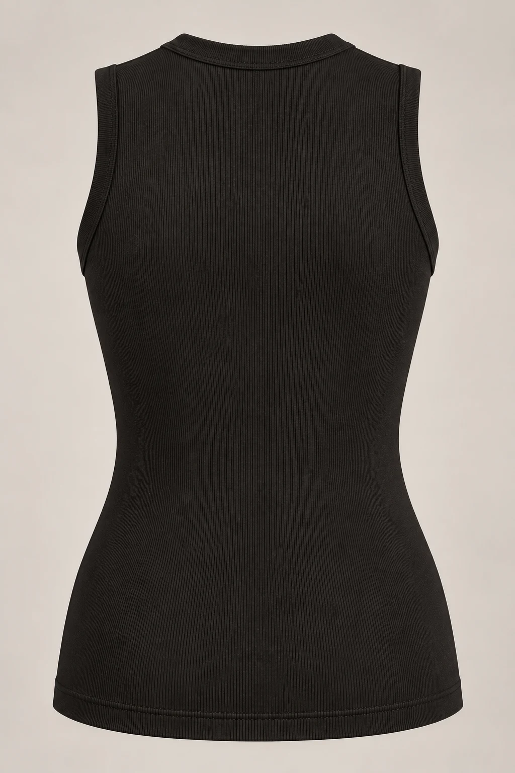 Sculpted Jersey Shell in Ink black — Back