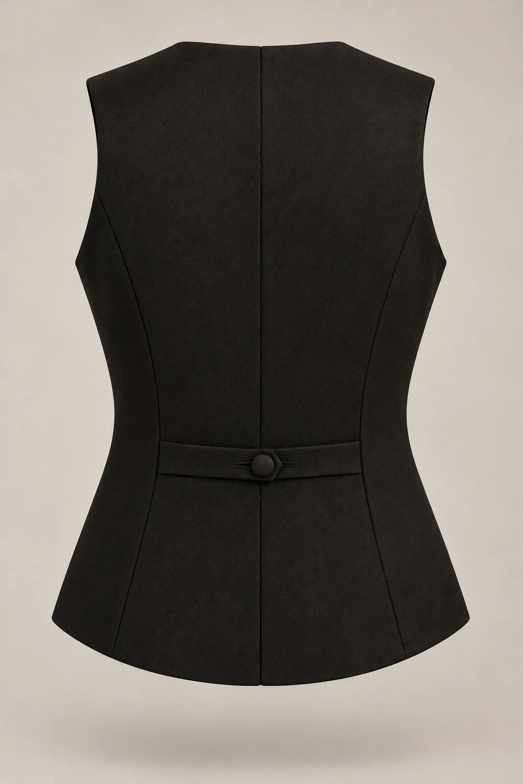Evening Tailored Waistcoat in Ink black — Back