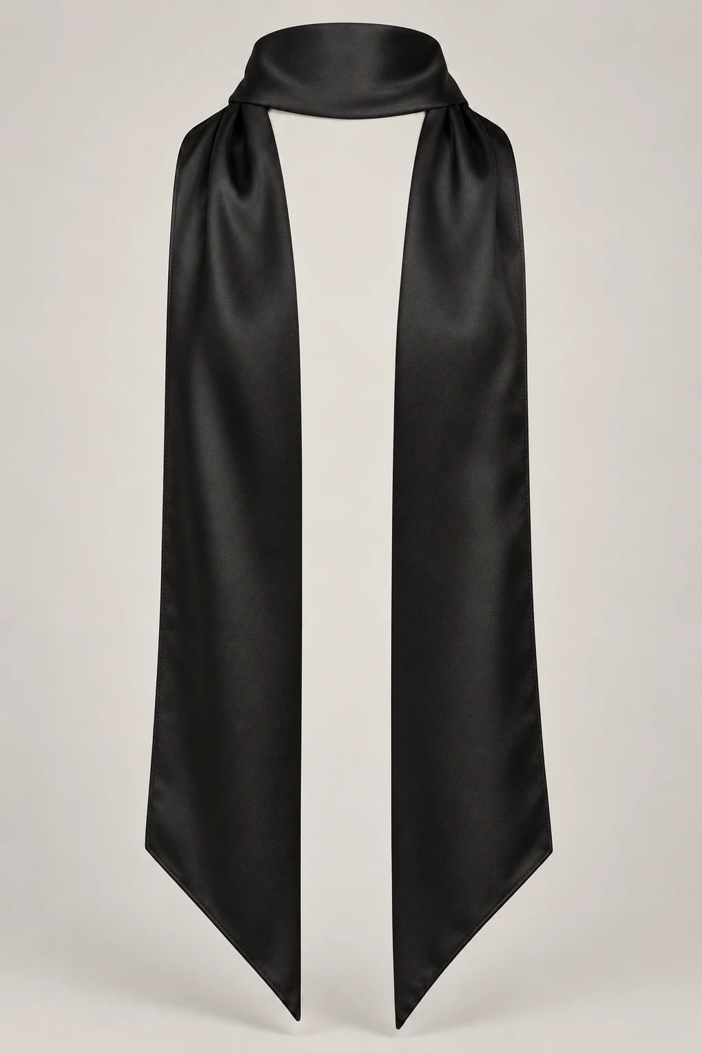 Narrow Evening Scarf in Ink black — Back