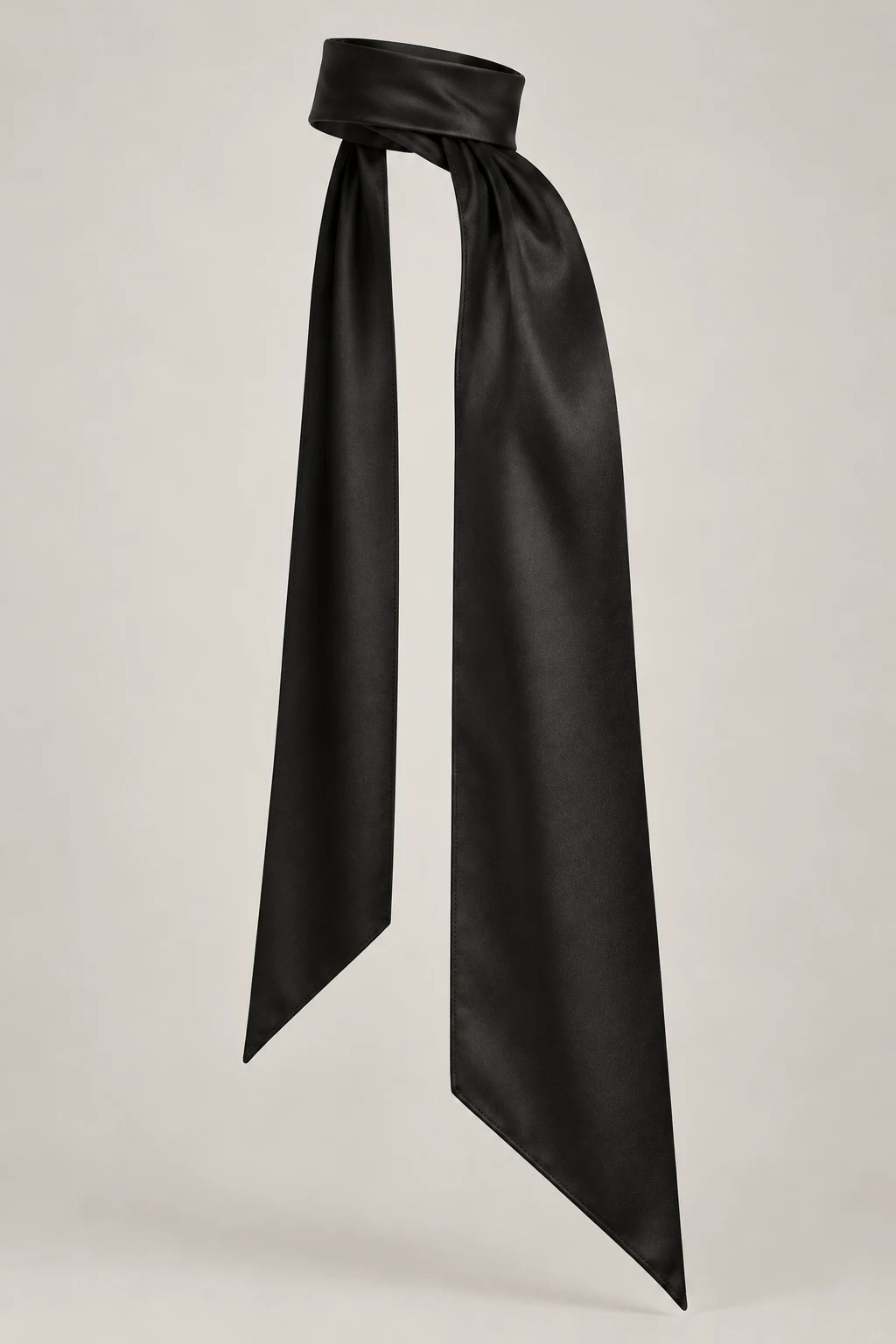 Narrow Evening Scarf in Ink black — Right side