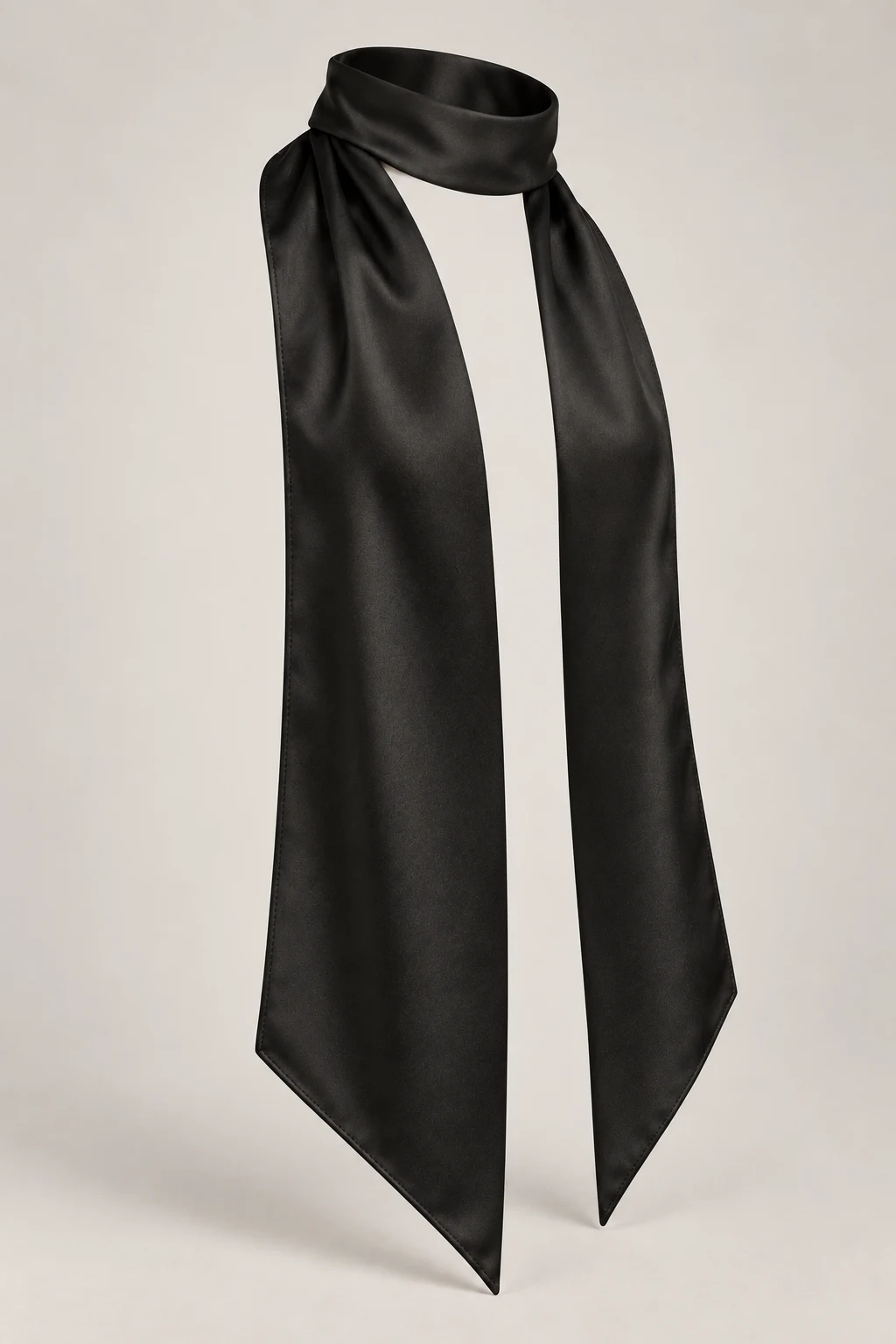 Narrow Evening Scarf in Ink black — Three-quarter