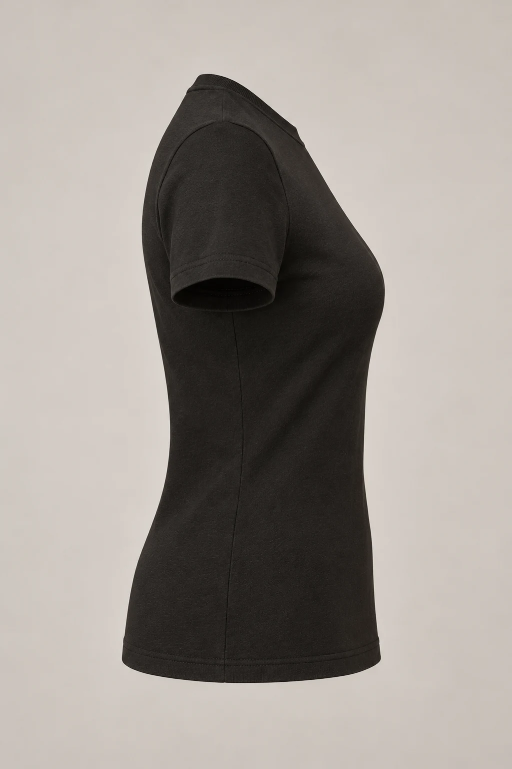 Sculpt Cotton Tee in Ink black — Right side