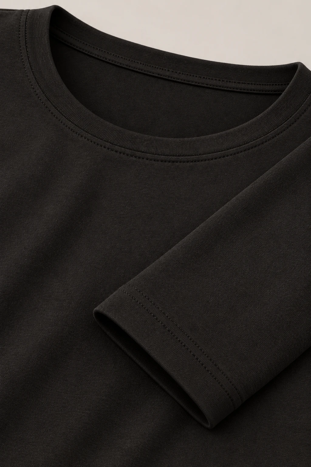 Compact Jersey Long Sleeve in Ink black — Material detail