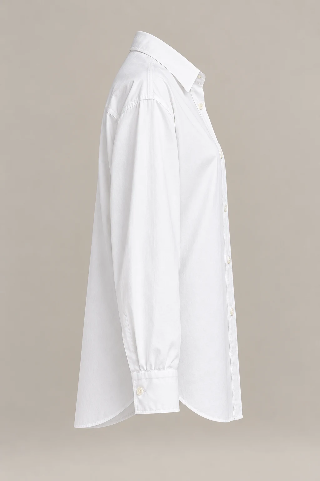 Everyday Poplin Shirt in White — Right side