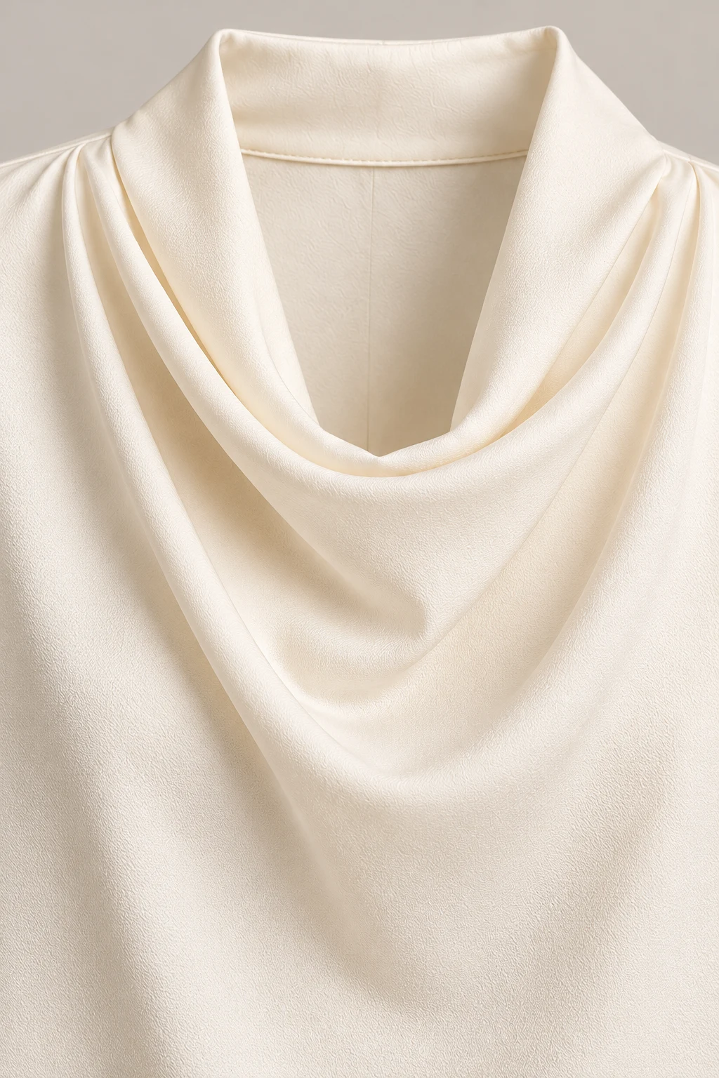 Soft Drape Blouse in Ivory — Material detail