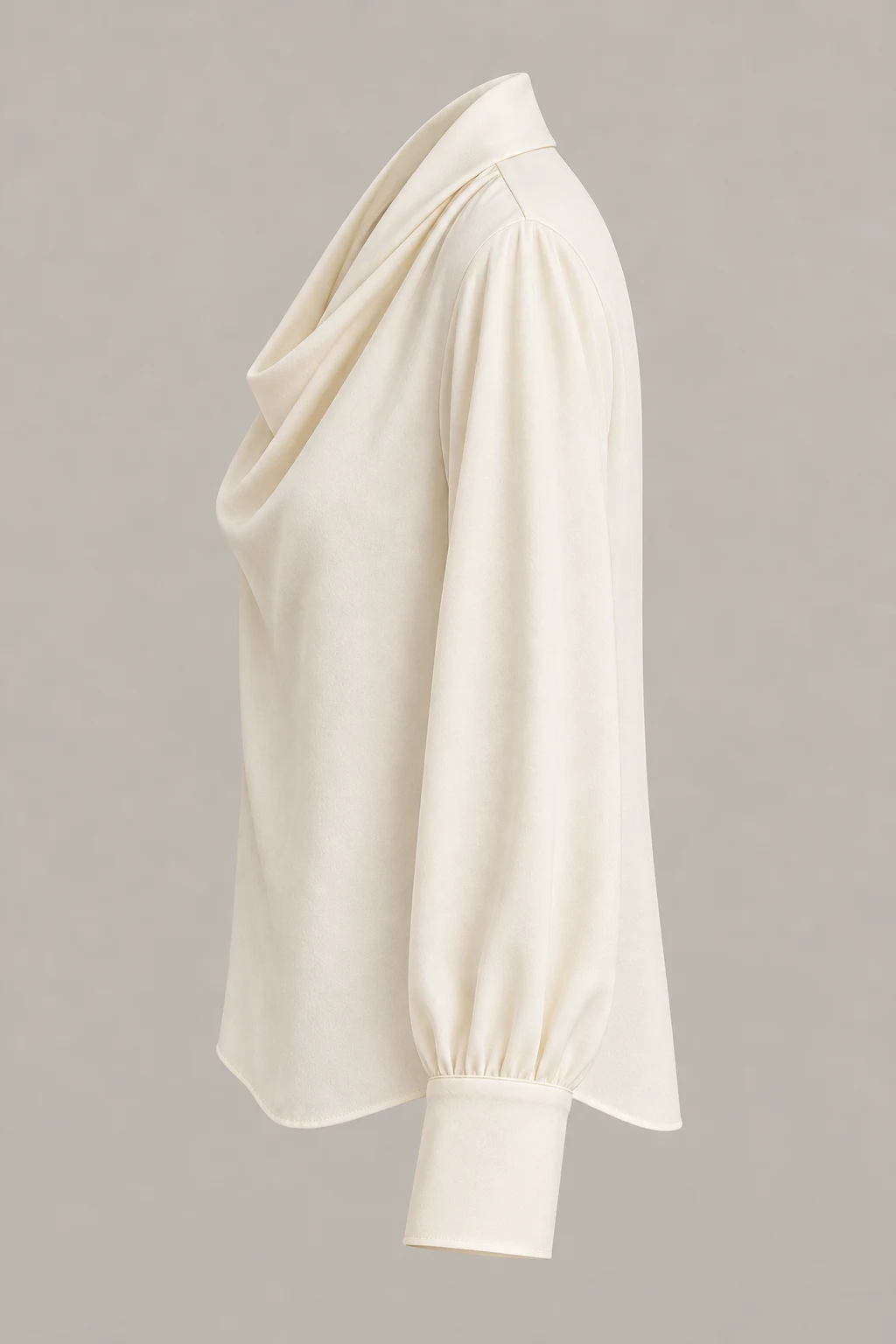 Soft Drape Blouse in Ivory — Left side