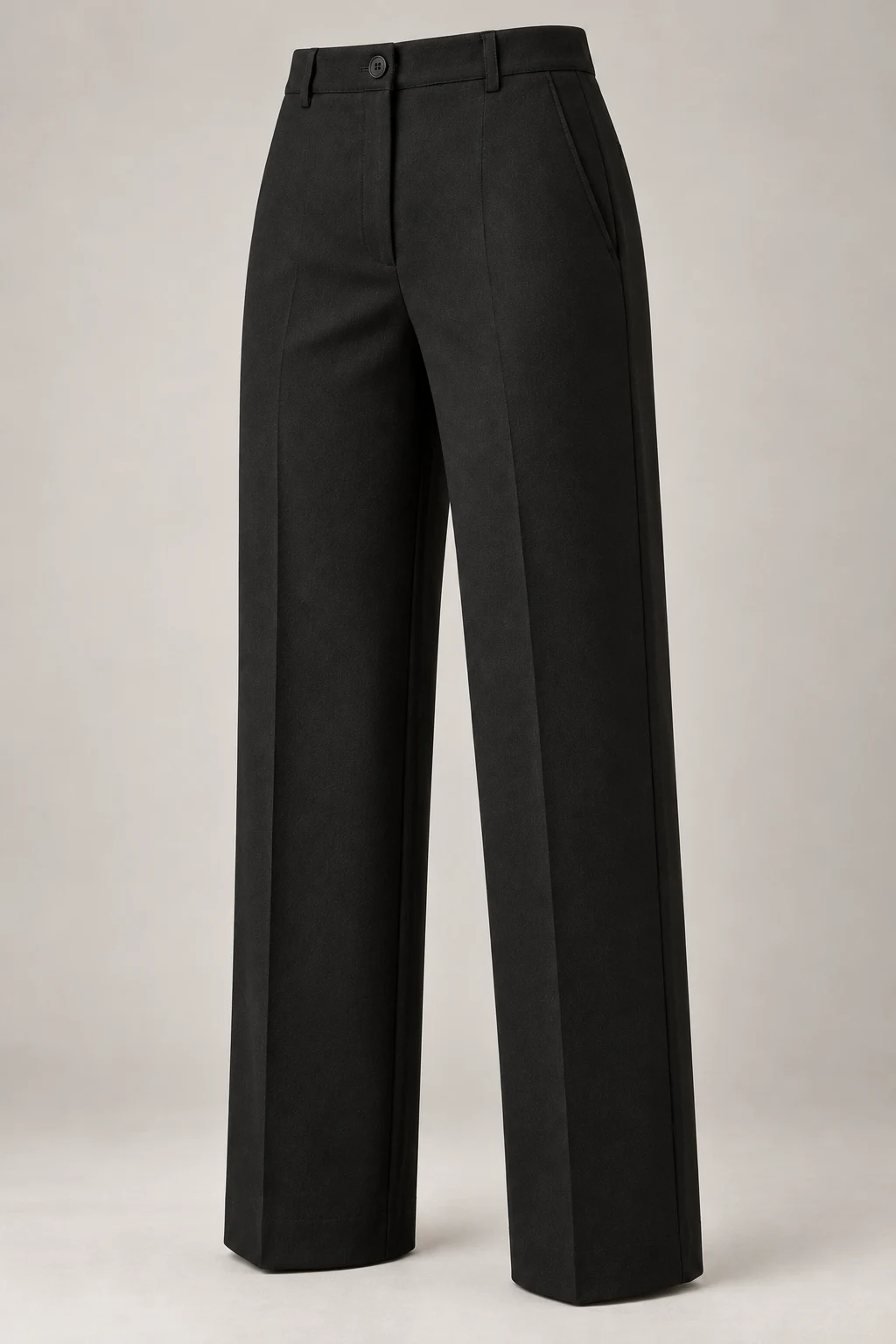 Straight City Trouser in Ink black — Three-quarter