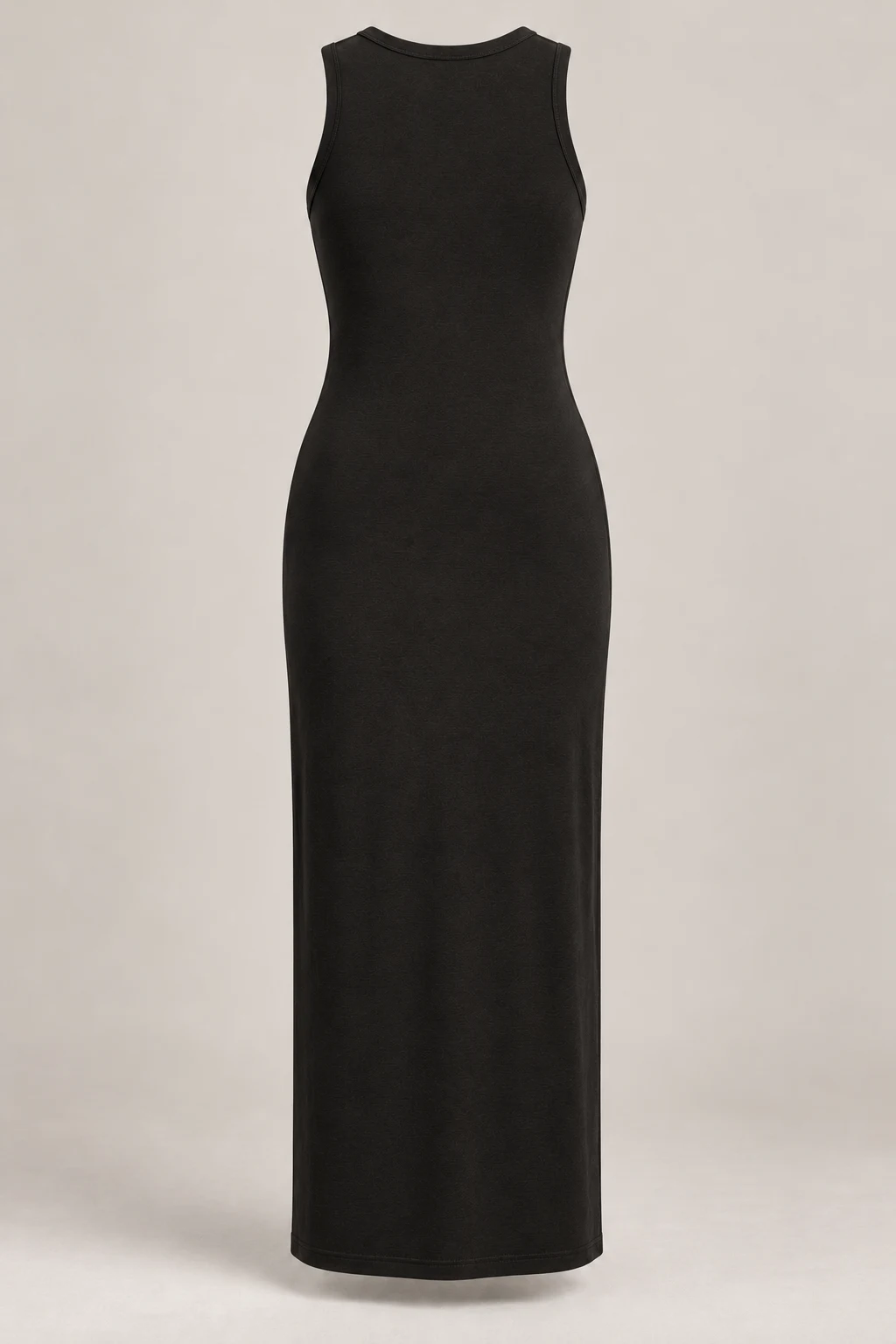 Jersey Column Dress in Ink black — Back