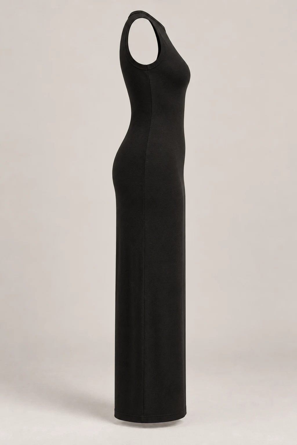 Jersey Column Dress in Ink black — Right side