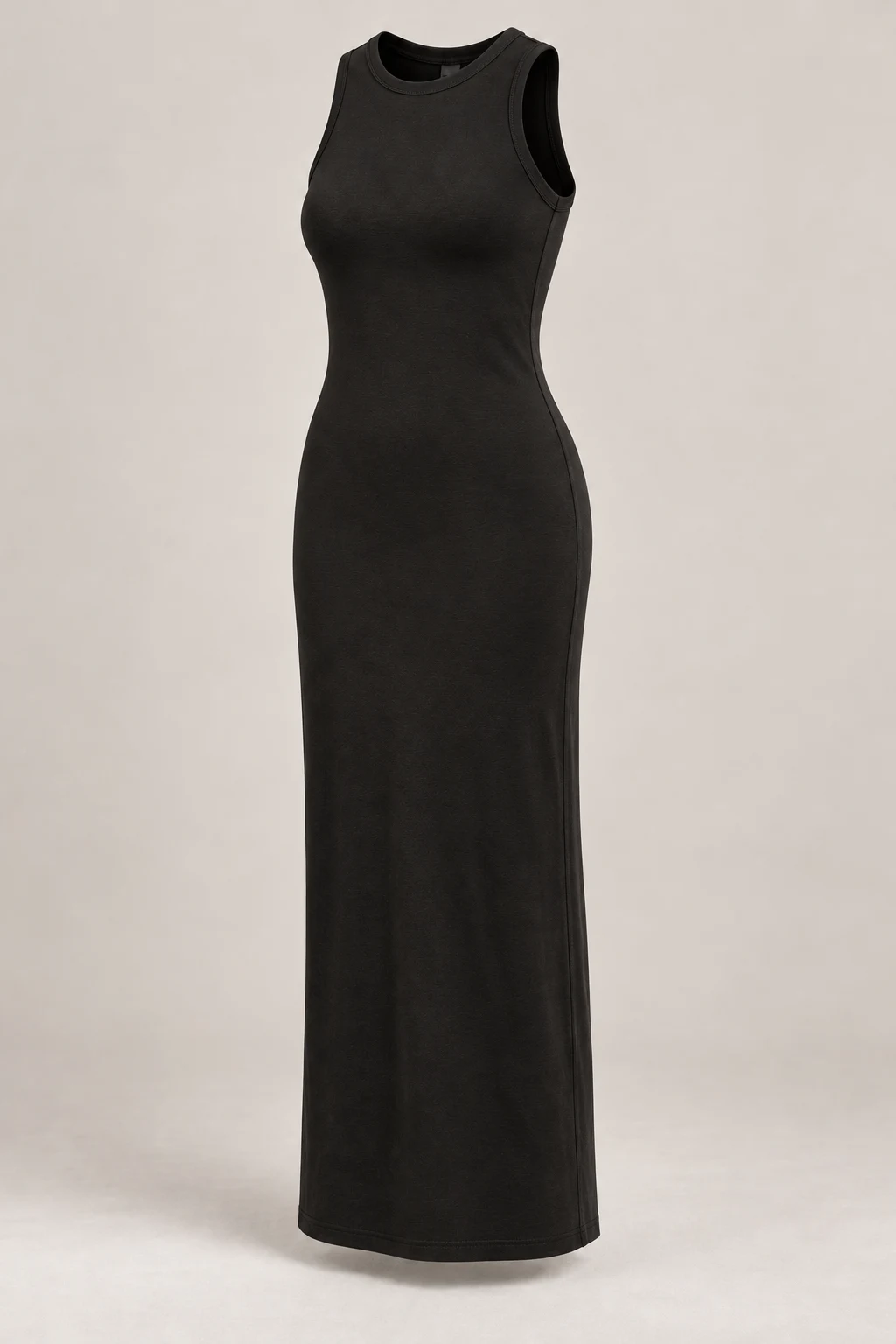 Jersey Column Dress in Ink black — Three-quarter