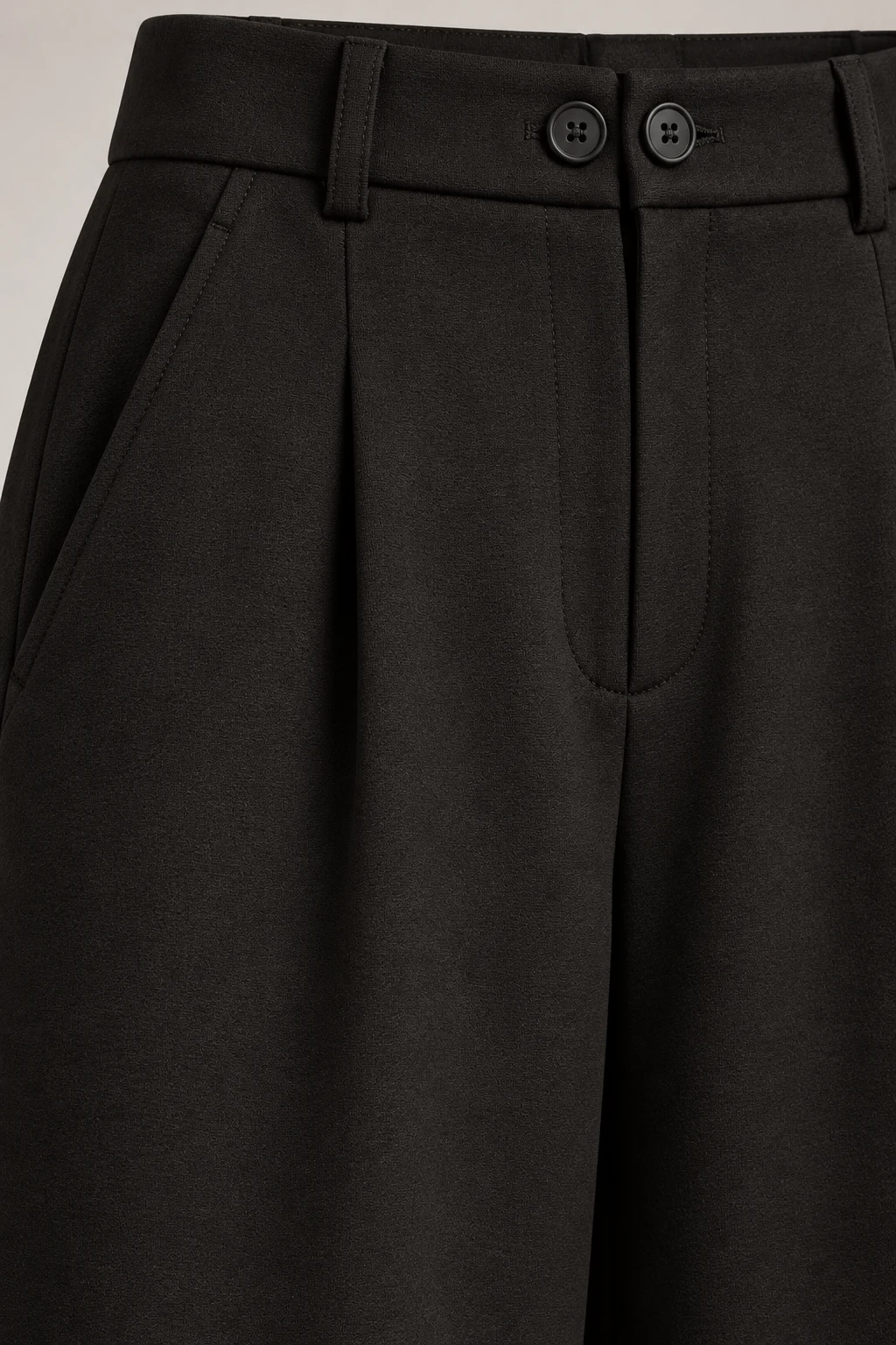 Wide Jersey Trouser in Ink black — Material detail