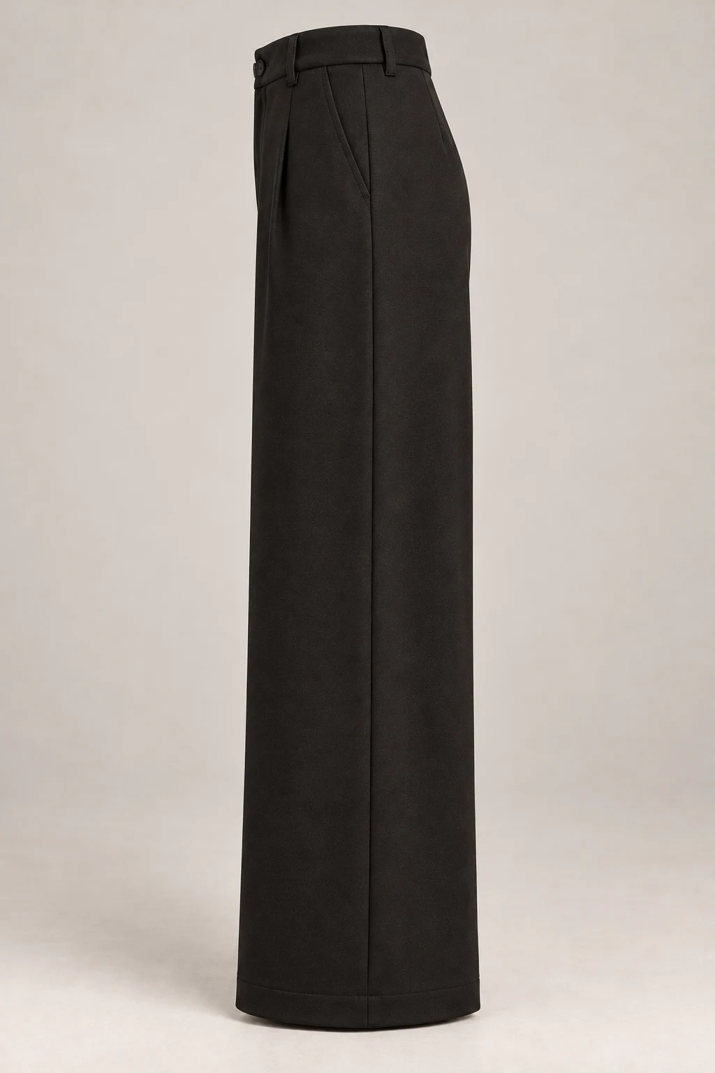 Wide Jersey Trouser in Ink black — Left side