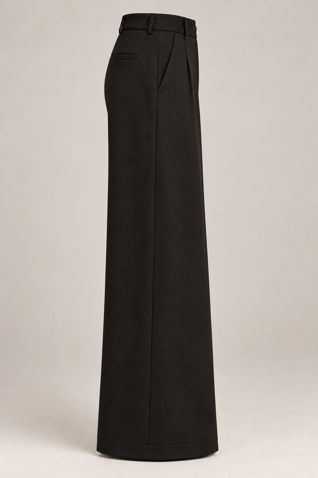Wide Jersey Trouser in Ink black — Right side