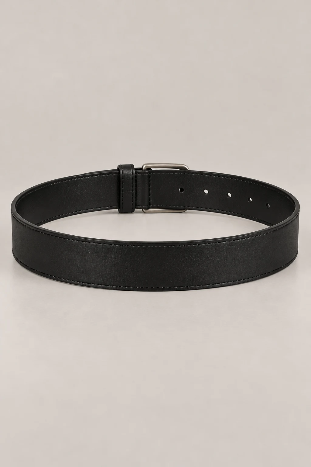 Minimal Buckle Belt in Ink black — Back