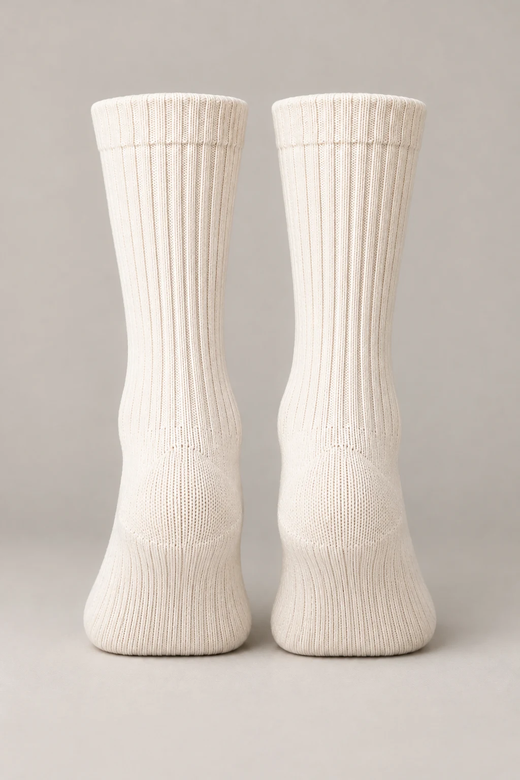 Everyday Rib Socks in Chalk — Back