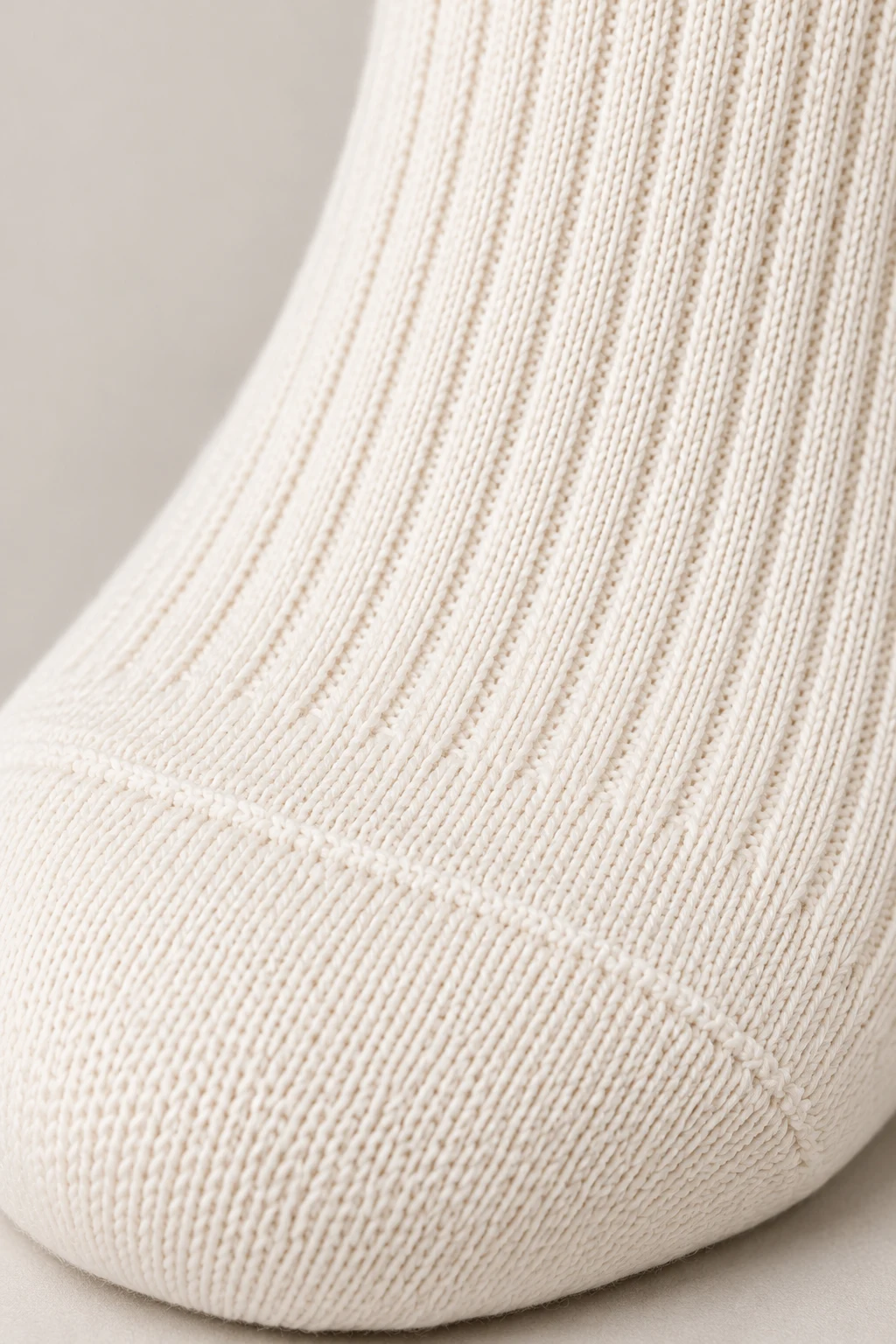 Everyday Rib Socks in Chalk — Material detail