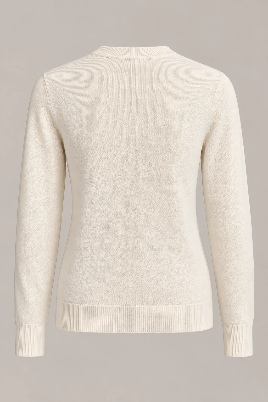 Fine-Handle Crew in Ivory — Back