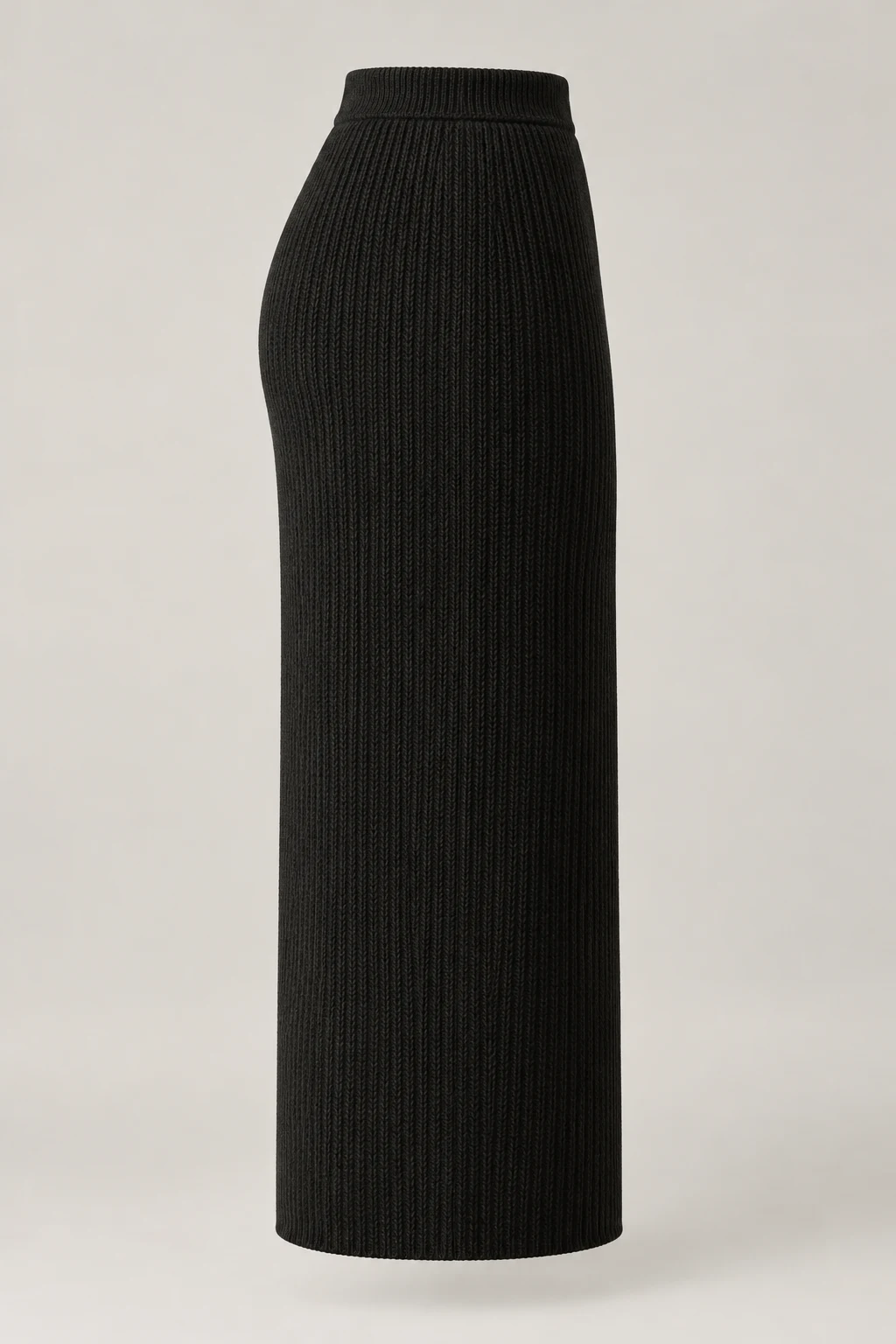 Column Knit Skirt in Ink black — Right side