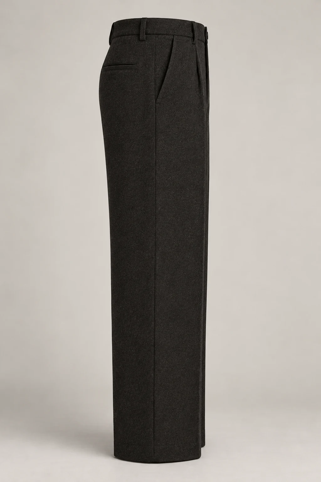 Winter Straight Trouser in Ink black — Right side