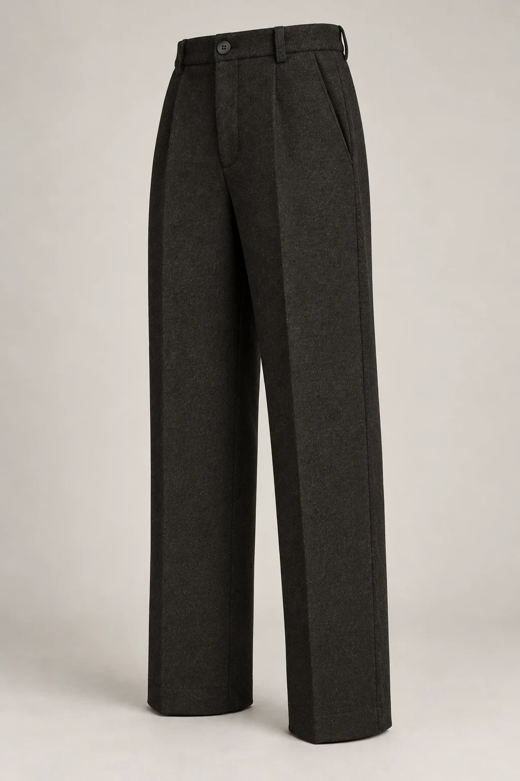 Winter Straight Trouser in Ink black — Three-quarter